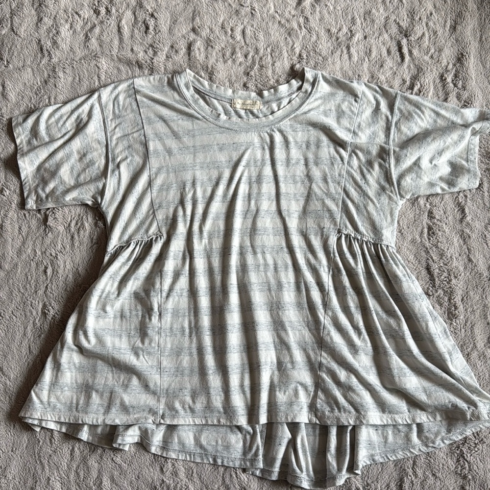 Very Cute Stripe Peplum Tee
